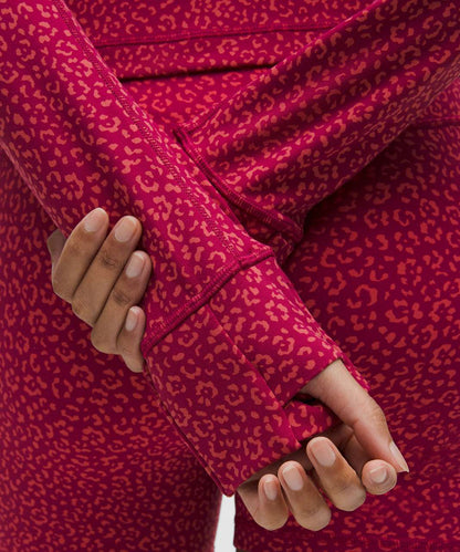 Jacket Define Courte Nulu™ – Leopard Daisy Desert Red / Magenta Smoke – LULU Factory